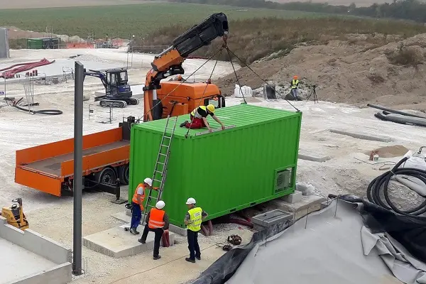installation d'unités sur site avec constructeur biogaz